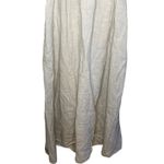 Little Lies Exceptionally Breezy Beige Linen Cutout Maxi Dress With Pockets New White Size L Photo 6