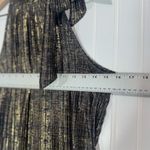 Soulmates Metallic Pleated Bow Neck Blouse XL Shimmery High Neck Party Top Photo 3