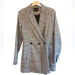 Walter Baker ‎ Women's Saundra Plaid Blazer Jacket in Grey Multi Size M Preppy Photo 1