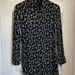Reformation  Black White Floral Button Up Shirt Top Size Small READ Photo 0