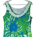 Lilly Pulitzer Liz Limeade Roar Of The Jungle Lace Green Blue Shift Dress Sz 10 Photo 5