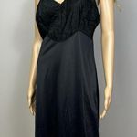 Vintage Philmaid Full Slip Dress Chemise Size 36 Quilted Lined Lace Bust Black Photo 1
