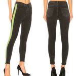 Rag and Bone NWT Mazie Black Lime Tuxedo Stripe Skinny Jeans Size 24 Photo 1