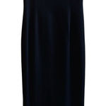 Jessica McClintock Vintage  Classic Black Open‎ Back Fishtail Train Dress Gown 8 Photo 0