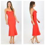 Likely Johnna Sweetheart Neckline Midi Dress Size 0 Orange Cocktail Wedding Photo 7