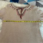 Fashion Bug Vintage  Wool Blend Sweater Women’s XL Tie Neck Boho Beige Photo 4