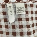 Cato  Women Top 18/20 Brown‎ Check Popover High Low Hem Cowgirl Western Casual Photo 1