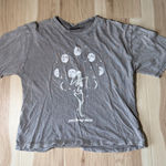 Riot Queen grey graphic skeleton halloween fall cropped tee shirt  Photo 0
