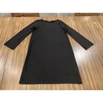 Eileen Fisher  viscose jersey Long Sleeve Scoop crew Neck Plain Black Mini dress Photo 1