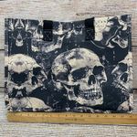 Skull Print Reusable Grocery Bag Halloween Tote Black and Beige New‎ Photo 2