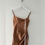 House Of CB  NEW Bianca Satin Cocktail Brown Dress XS Photo 7