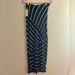 Women's Navy and White Striped Nautical Festival Maxi Skirt Size M Photo 1