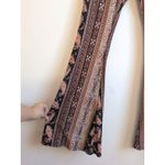 Tres Bien  Women's Leggings Flare Bell Bohemian Hippie Brown Size Medium Photo 2