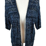 Carolyn Taylor  Blue Knit Cardigan Size M Photo 0