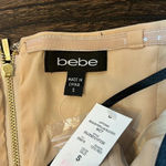 Bebe  Uptown Sequin Peplum Bustier Top Gold Size Small NWT Photo 4