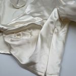 Reformation 100% Silk Long Sleeve Crop Photo 6