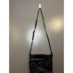 Elliott Lucca Crossbody Bag Womens Black Leather Magdalena Woven Turn Lock Photo 2