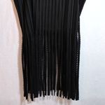 Charlotte Russe  Black Fringe Sleeveless Western Festival Juniors Top Size XL Photo 2