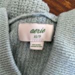 Aerie  waffle weave blue green hooded oversized pullover size  XS Photo 1