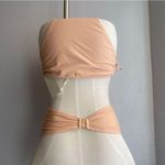 Aanoukis Swimwear Mykonos Strapless Bikini in Nude Tan Size L Photo 3