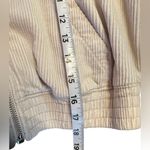 Hollister  Women’s Corduroy Zip Up Hoodie Jacket Cream Beige 100% Cotton Size S Photo 3