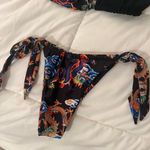 Dragon print Two Piece Black Strappy Cheeky Sexy Bikini Swimwear Photo 2