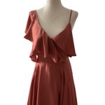 Do Be Rose Pink Lined Satin High Low Dress Women Size Small | 28-8 Photo 3