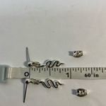 Silver tone snake necklace w/clear rhinestones necklace set of snake earrings Photo 6