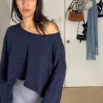 Brandy Melville Navy  off the shoulder top. 100% cotton Photo 1