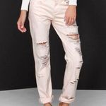 BLANK NYC NWOT Destroyed Boyfriend Jeans Ditz Blush Pink Distressed Rips Size 24 Photo 2