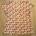Boden Light Pink Silk Blend Blouse with Bird Pattern Women Size 6 Photo 1