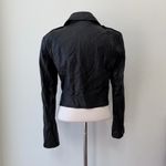 Theory Lamb Leather Biker Moto Crumpled Black Jacket Size L Photo 1
