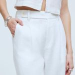 Madewell Womens The Harlow Wide-Leg Pant in 100% Linen Eyelet White 14 Photo 2