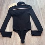 Free People intimately black ribbed knit bodysuit w/ open back ribbed sweater Photo 4
