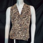 Rafaella  Brown & Tan Leopard Tank Top (S) Photo 1