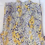Loft  Floral Print Short Sleeve Button Back Blouse Photo 3