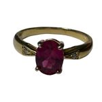 14k Yellow Gold with Ruby & Diamond Gemstones Women’s Ring size 8 Engagement Photo 6