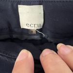 Ecru  Straight Leg Cropped Side Zipper Pants Photo 2