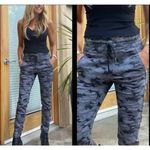 FLOG | 27 | Shely Navy Blue Camo Joggers Pants Camouflage Drawstring Luxury Photo 1
