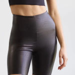 Commando NWT  Women's Black Sz S Vegan Faux‎ Leather Cutoff Biker Shorts Modest Photo 0