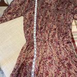 LONDON MILANO PARIS Paisley Silk Blend V Neck Dolman Sleeve Smocked Waist Mini Purple Size 2 Photo 13