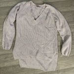 Wrapper  pink blush thicker knit ribbed sweater v neck large Photo 0