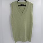 Anthropologie  Sunday in Brooklyn green Sweater layer fall Vest Mini Dress small Photo 3