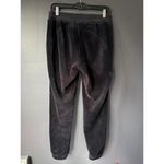 Athleta Black Velour Sweatpants with Fleece lining and Drawstring Waist Photo 1