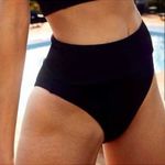 Aerie NEW Black High Cut Cheeky Ribbed Bikini Bottom Photo 3