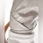 Topshop  Vinyl Wrap Skirt Vegan Faux Leather Grunge Punk  Dove Grey Size 14 NWT Photo 2