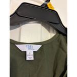 Time and Tru Women's Olive V Neck Smocked Waist Tiered Midi Dress Size L NEW Green Photo 3