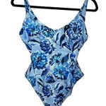 ANDIE NWT The Baia Floral Underwire One Piece Swimsuit Removable Cups S Blue Photo 1