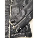 Dylan   Los Angeles Womens Black Collared Faux Suede  Biker Jacket Size Small Photo 6