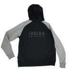 Indian Motorcycles womens medium contrast sleeve zip up sweatshirt black gray Photo 0